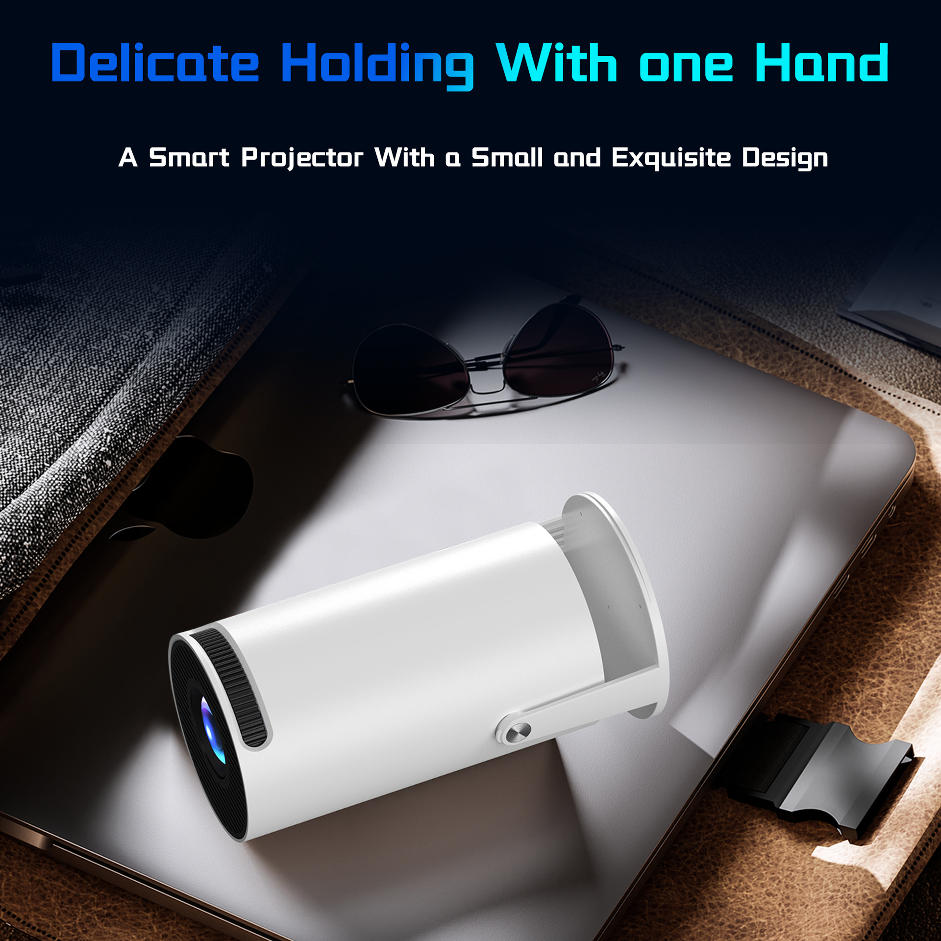 Cross-Border Popular Hy300 Barrel Projector Android Smart 3326 Chip High-Definition Portable Home Factory Direct Sales