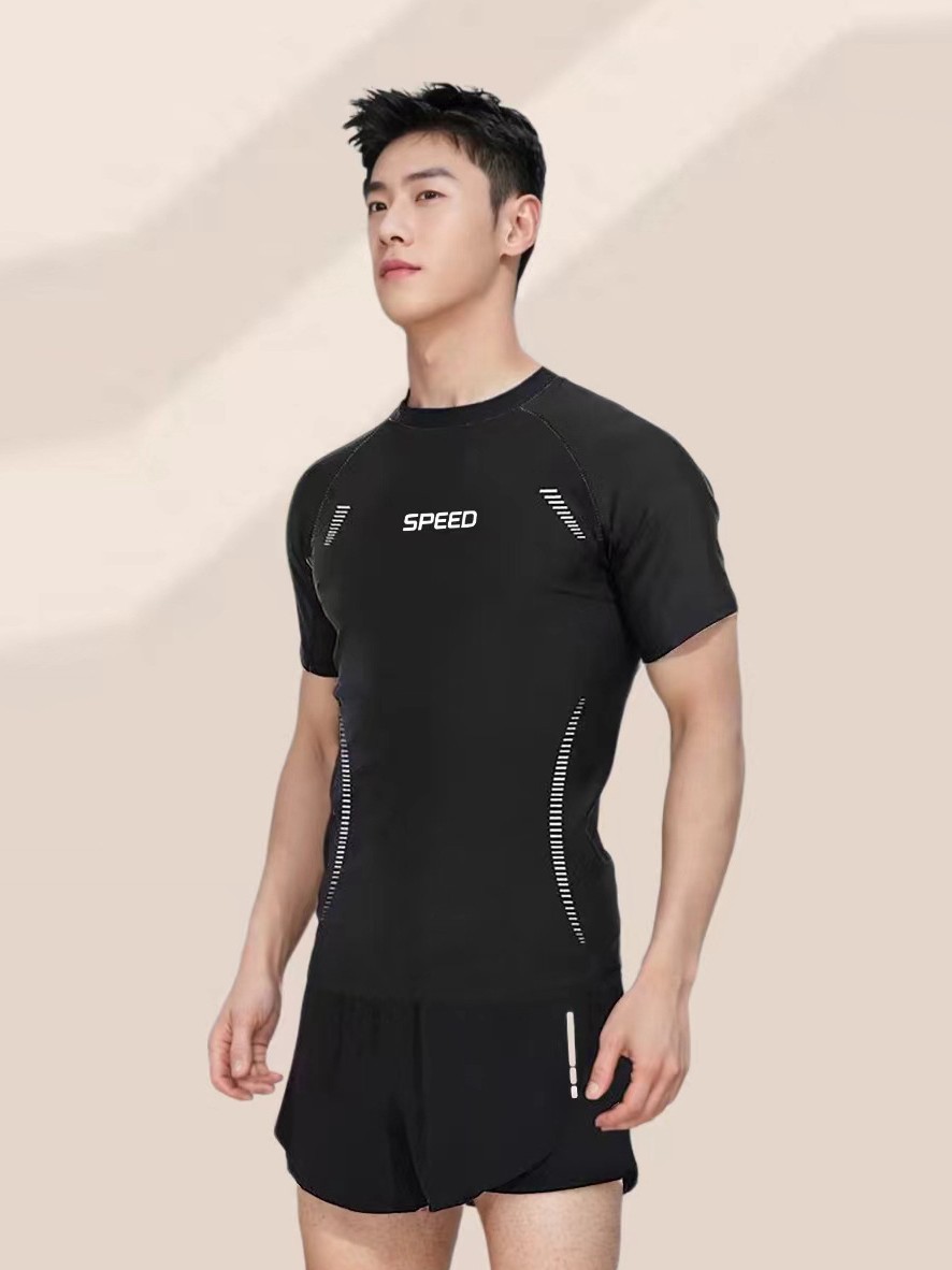 Swimsuit Men's Split College Student Professional Swimsuit 2025 New Loose Adult Anti-Embarrassment Swimming Trunks Suit