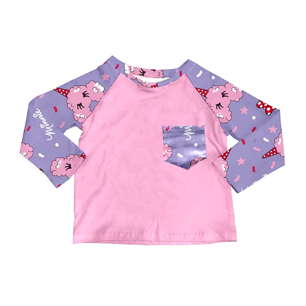 Бутиковая одежда для детей, печатная, милые креативные осенние длинные рукава