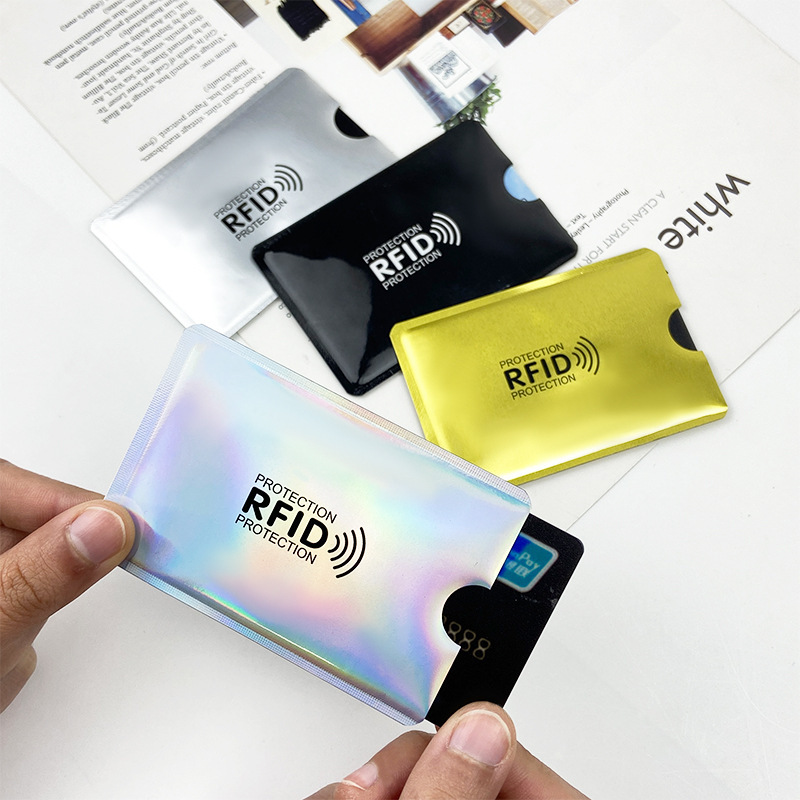 Cross-Border Laser Card Holder Aluminum Foil Anti-Degaussing Card Holder Id Card Holder Bank Card Holder Anti-Theft Rfid Shielding Holder