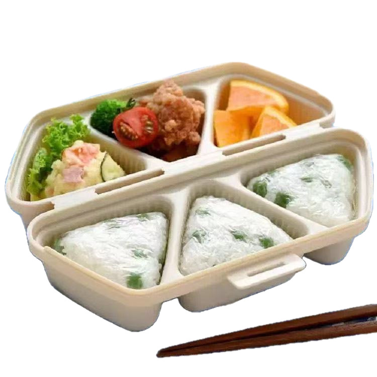 6-Compartment Triangular Rice Ball Box Rice Ball Mold Can Be Used to Make 6 Rice Balls at a Time and Can Also Be Used as a Lunch Box
