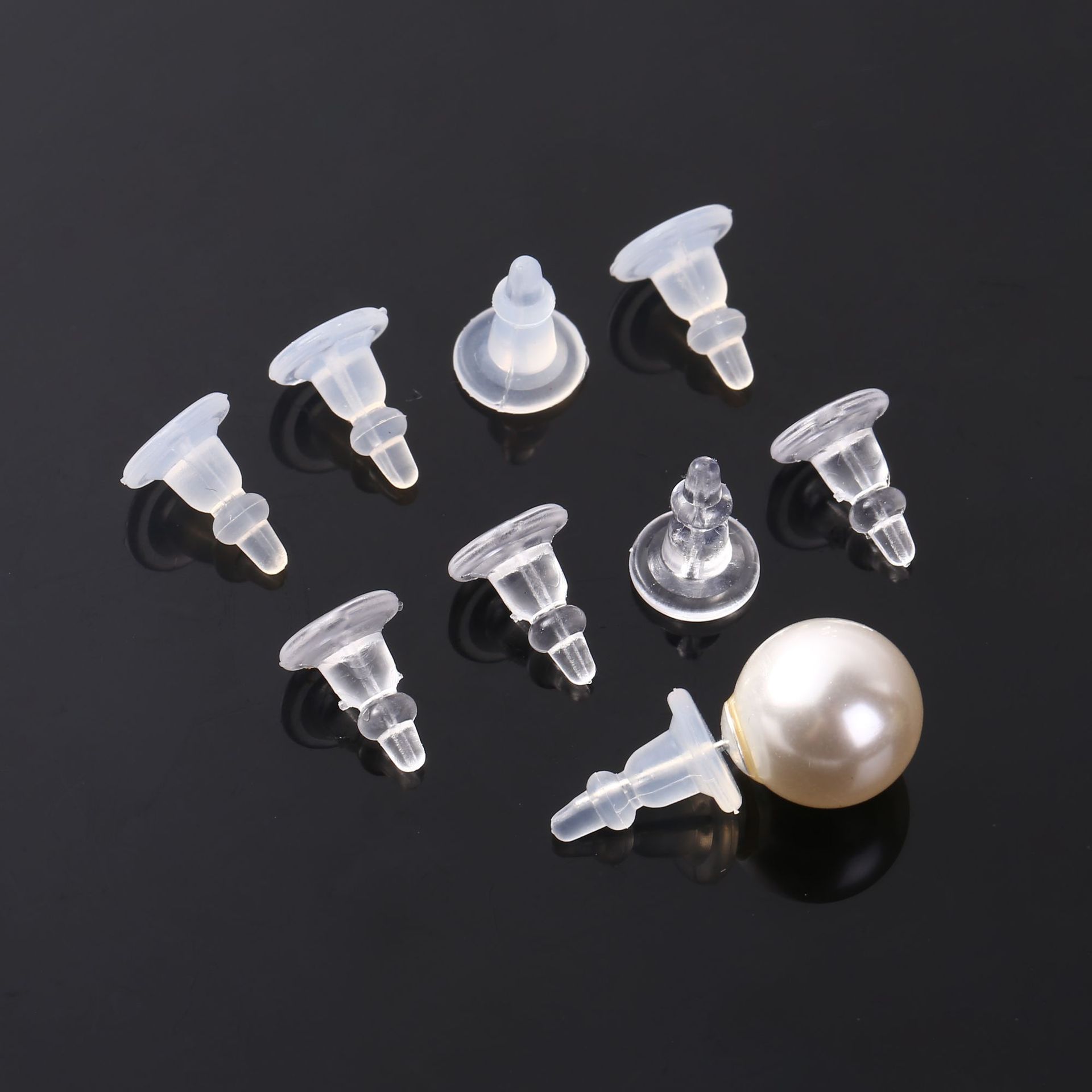 Ear Plug Accessories Transparent Silicone Extended Ear Plug Pagoda-Shaped Earring Accessories Anti-Puncture Anti-Oxidation Anti-Allergic Wholesale