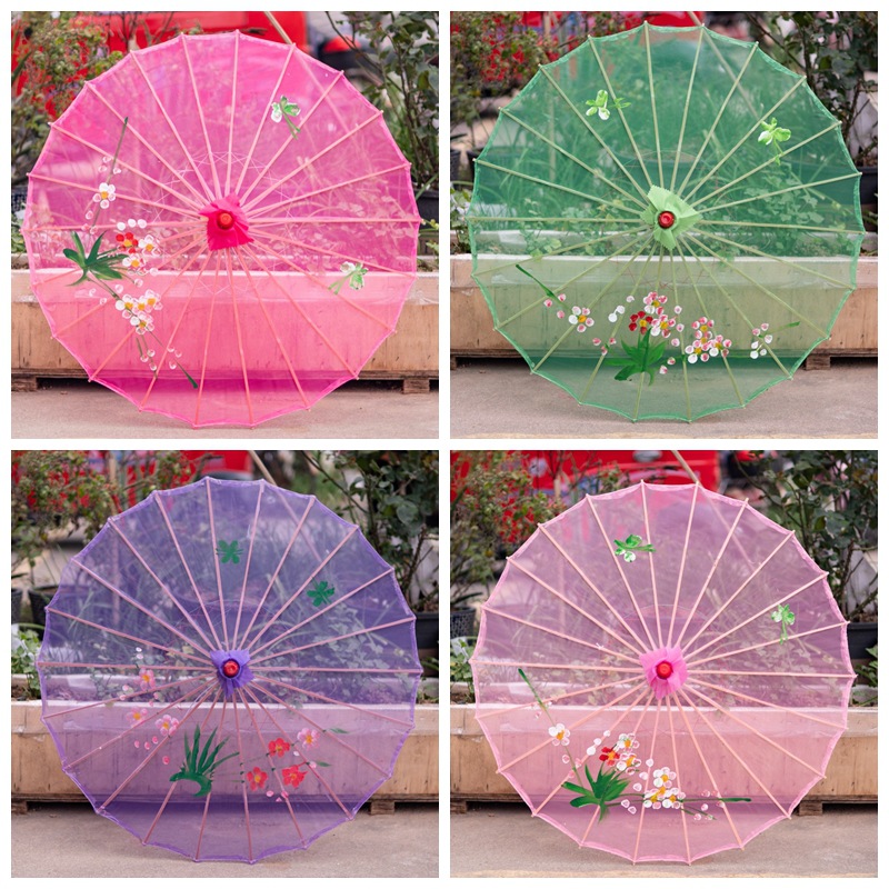 Шелковый зонтик прозрачный танцевальный художественный зонтик фотографическое украшение потолочные костюмные реквизиты зонтик династия Хань подиум выступление чонгсам зонтик