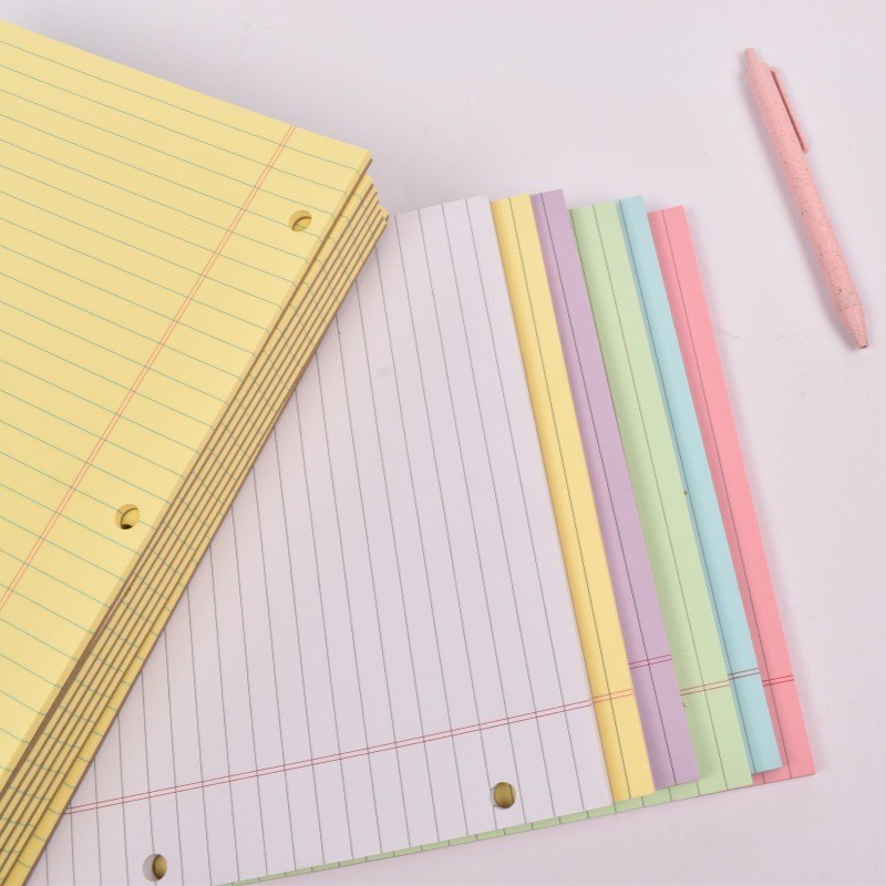 Loose-Leaf Notebook, Colorful Office Loose-Leaf Notebook, American-Style Three-Hole Notepad, Lined Refill Inner Pages, Wholesale, Multi-Functional