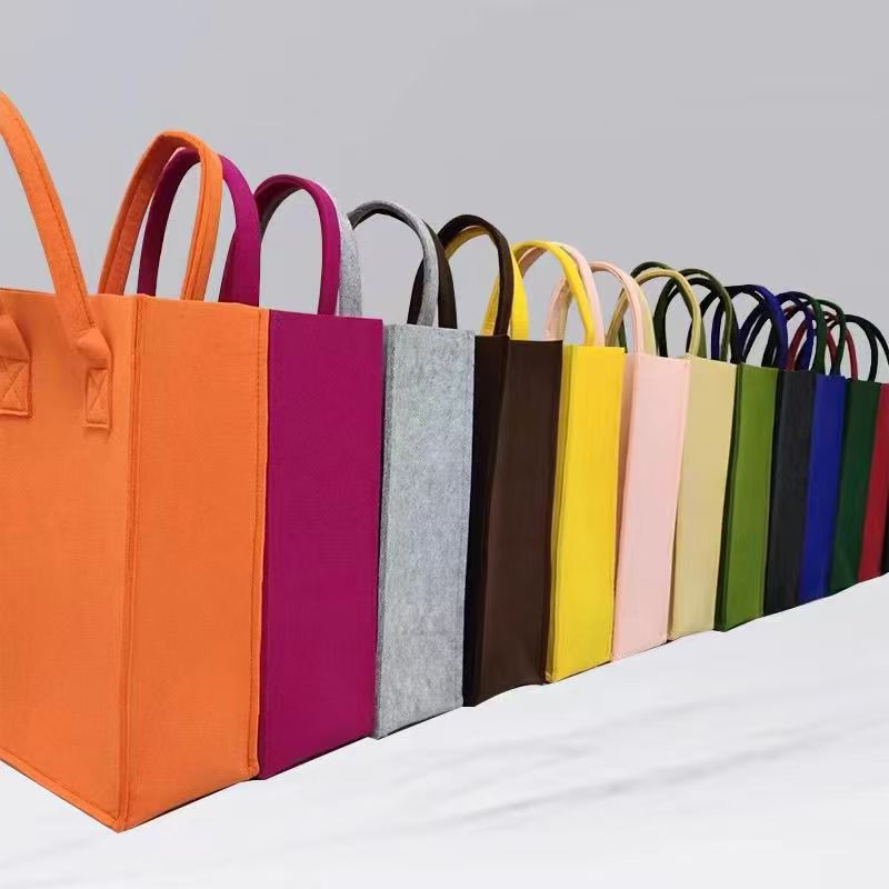 Manufacturer Customized Felt Bag Logo Large Capacity Thickeneded Advertising Gift Bag Corporate Satchel Shopping Tote Bag