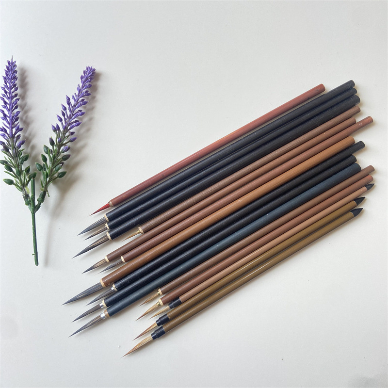 Тонкая кисть для работы с линиями мышиный ус fancy листовая лента маленькая красная волосистая кисть для рисования линий традиционная китайская живопись волчья кисть