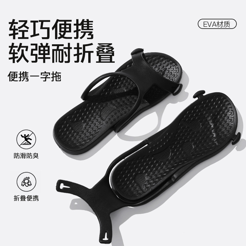Travel Portable Slippers for Women Bathing at Home and Leisure Foldableable Couple Eva Soft-Soled Slippers for Men