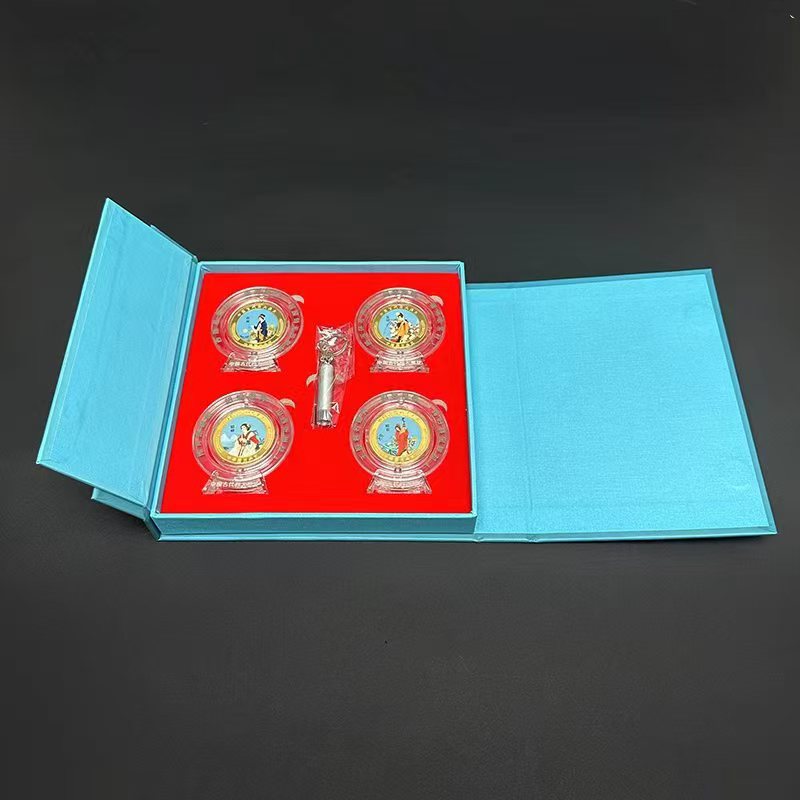 Four Beauties Fluorescent Rotating Coins Gold-Plated Commemorative Coins Range Rotating Gold Coins Four Beauties Gold Coins Diao Chan Commemorative