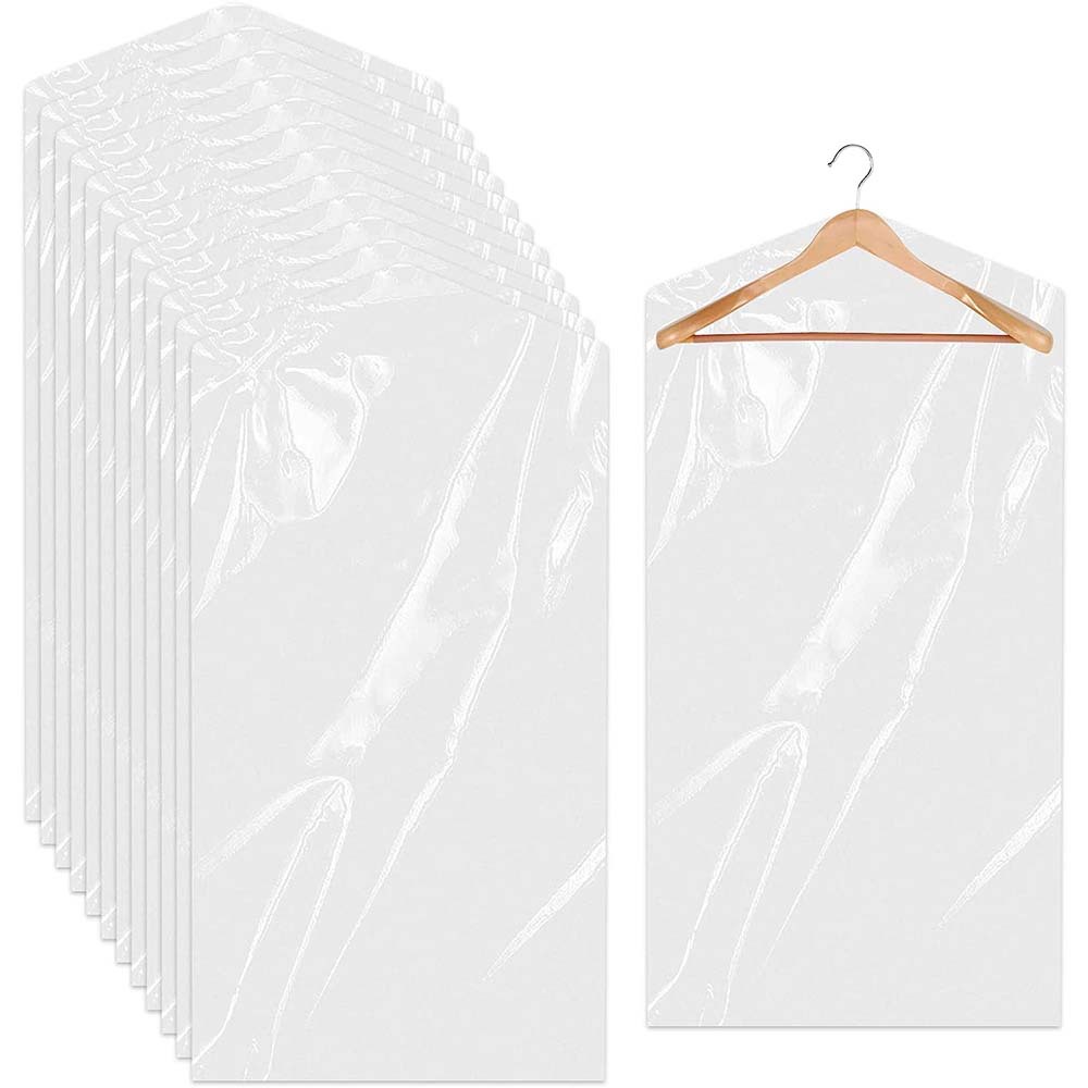 Прозрачный комплект чехлов для одежды, пластиковый чехол для сухой чистки, пылезащитный чехол для одежды для путешествий и хранения дома
