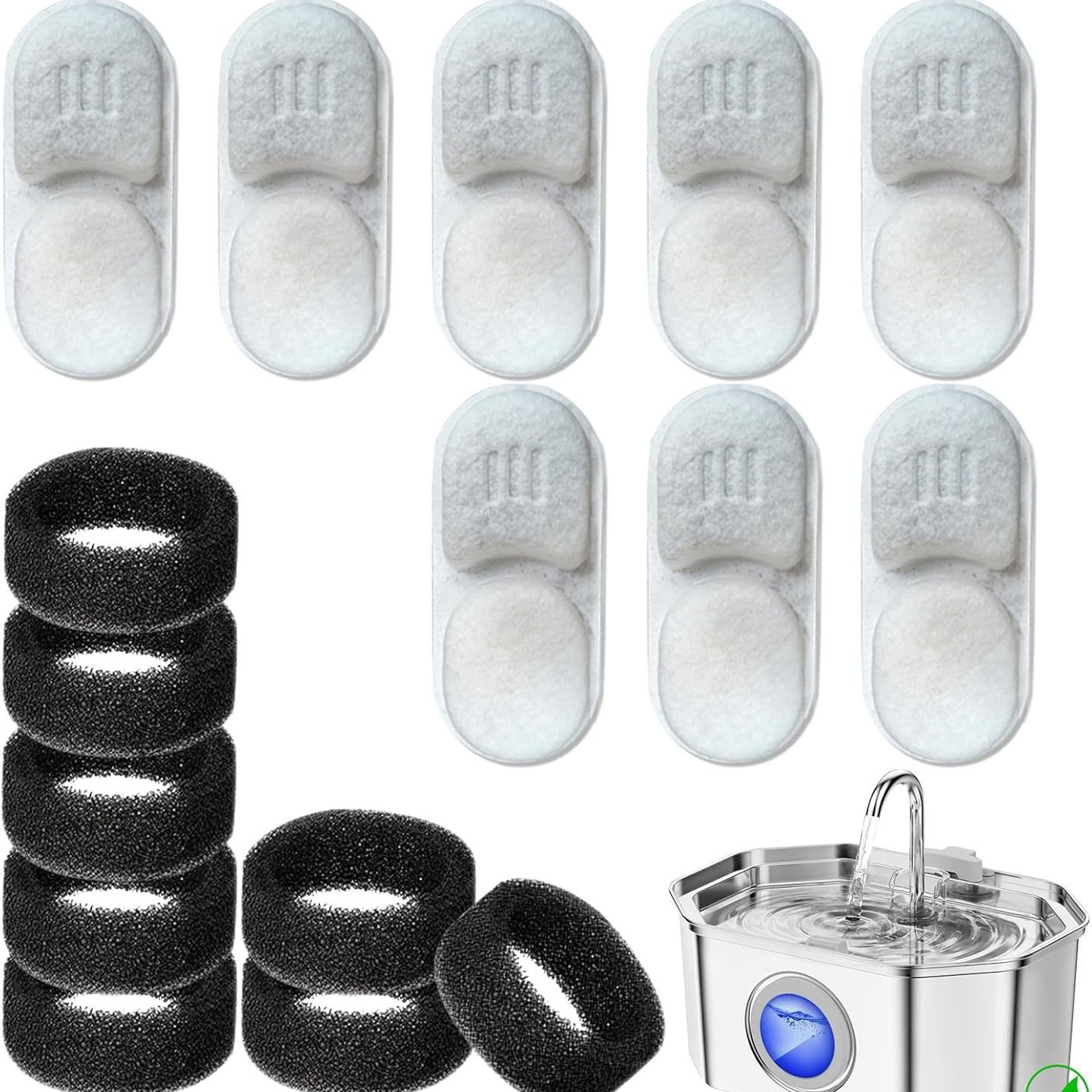 Amazon Cat Smart Water Feeder Filter Cotton Pet Smart Water Dispenser Coconut Shell Activated Carbon Filter