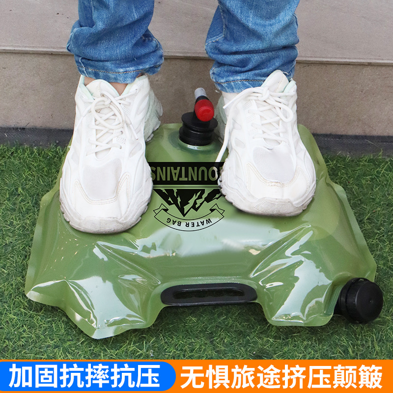 Portable Water Storage Bag Foldableing Outdoor Sports Camping Style Large Capacity Mountaineering Faucet Plastic Bucket Satchel Beer Bag