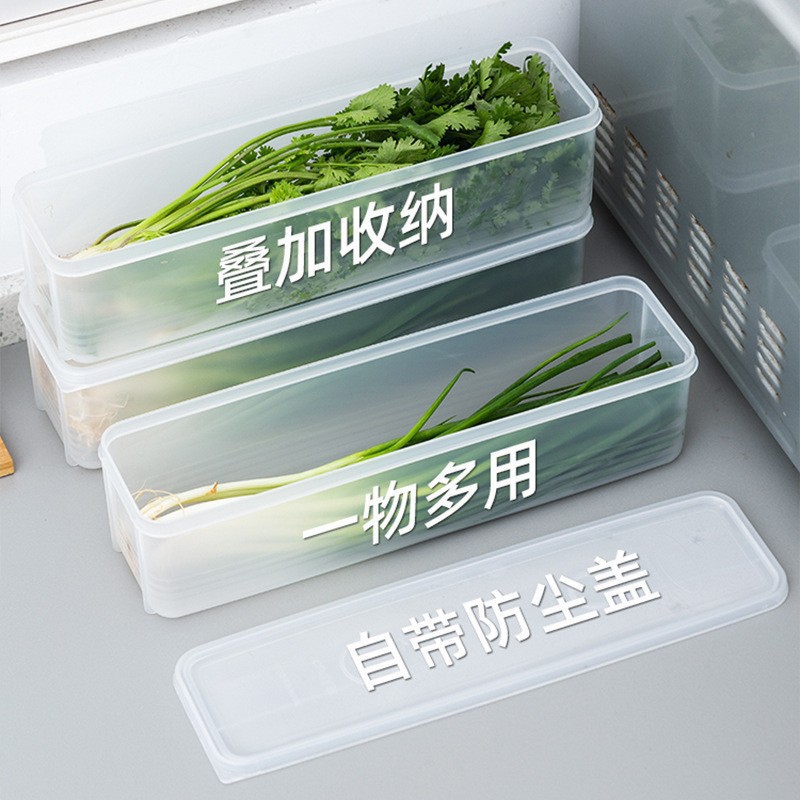 Coriander Box, Green Onion Storage Box, Refrigerator Whole-Stem Preservation Tool, Thickened Noodle Box, Egg Prep Box, Sealed Preservation Box