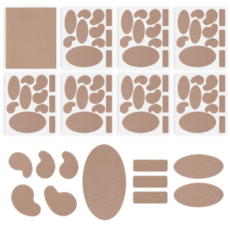 Manufacturer's Velvet Four-Season Non-Heel Heel Stickers in Bulk 11 Pieces/Plate Velvet Random Stickers for High Heels Anti-Wear Foot Stickers