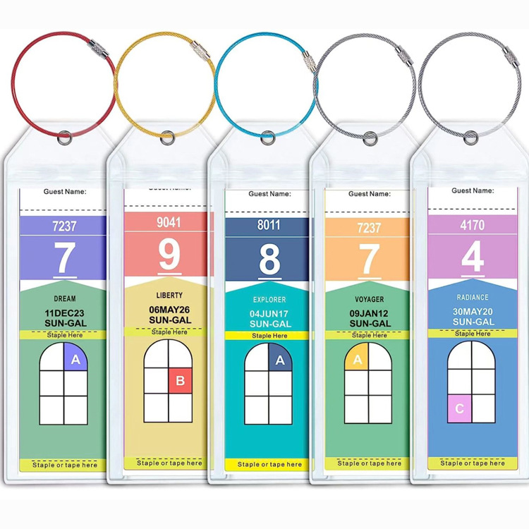 Transparent pvc soft plastic aircraft luggage boarding tag waterproof anti-loss pvc tag tag luggage case card cover
