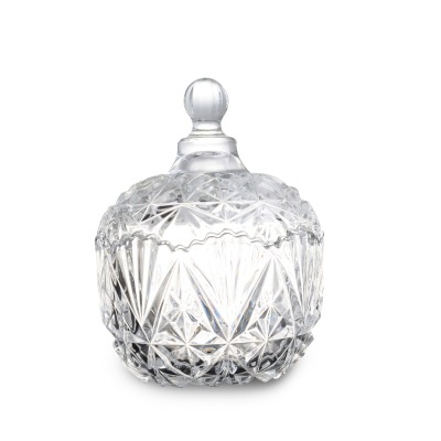European-Style Transparent Crystal Glass Wedding Candy Jar Storage Decoration Living Room Ornaments Dried Fruit Sugar Jar Free Shipping