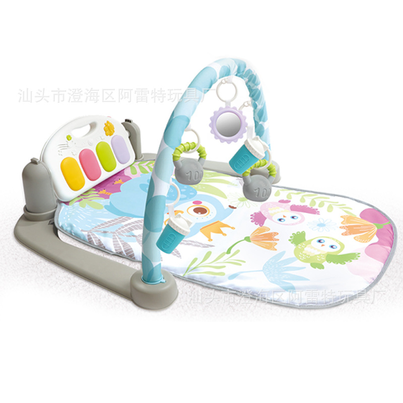 Baby pedal piano fitness stand 0-36 months early education Toy Game Music light crawling mat with Bluetooth