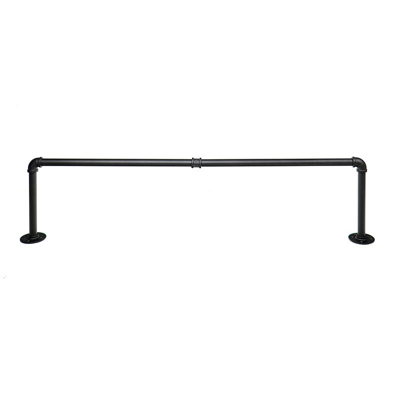Industrial Pipe Clothing Display Rack Heavy-Duty Wall-Mounted Iron Clothes Rack Laundry Room Clothes Drying Rod Clothing Wall Storage Rack
