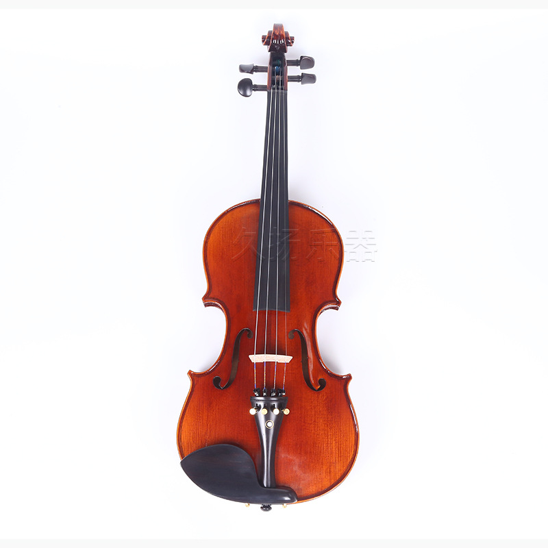 Oil-Based Paint Handmade Violin, Maroon Violin, Antique Craftsmanship, Performance Grade Violin in Stock