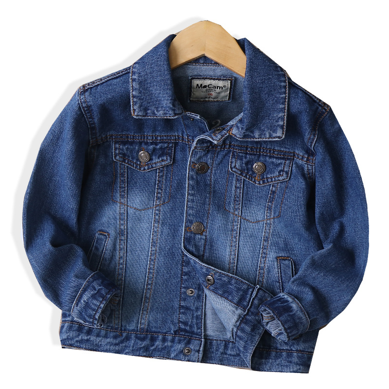 CM-097 flower letter embroidery middle and big children girls' Denim coat 2021 spring new children's clothing children's jacket