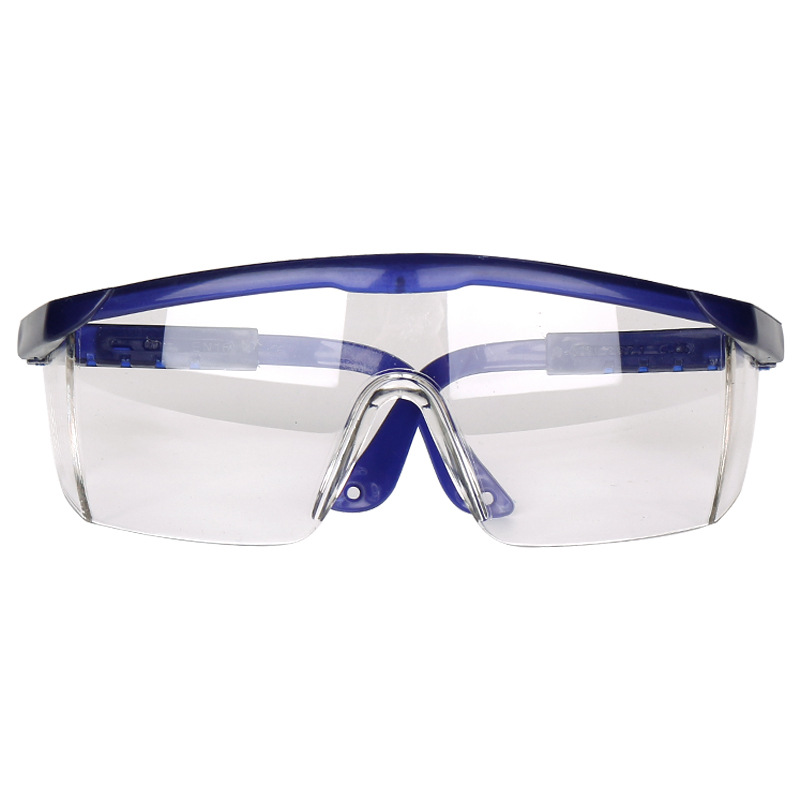 Factory wholesale protective glasses blue and white glasses impact-proof splash-proof dust-proof labor protection glasses stretch leg glasses