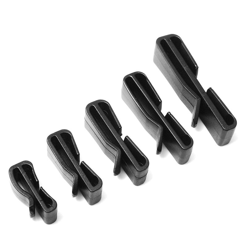 Черный финишный зажим для ленты, наружный зажим для пояса, зажим для пояса, пряжка для регулировки, аксессуары для багажа 20~50мм