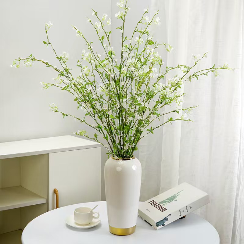 Snow Willow Branch Artificial Flower Fake Bouquet Living Room Tv Cabinet Accessible Luxury Classy Dining Table Decoration Flower Arrangement Flower Arrangement