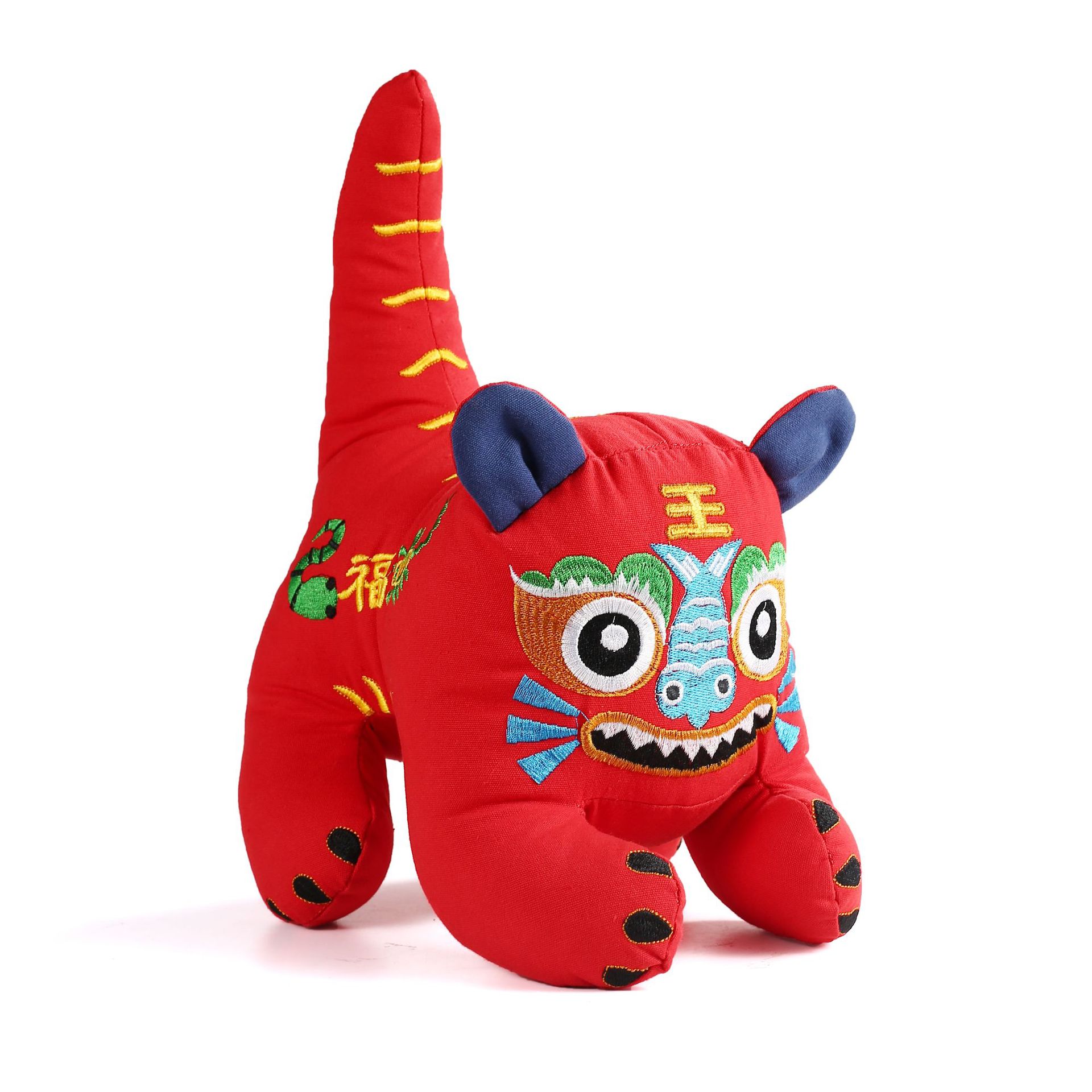 Embroidery National Tide Cloth Tiger Traditional Folk Characteristic Handicrafts Full Moon Baby One Year Old Baby Wholesale