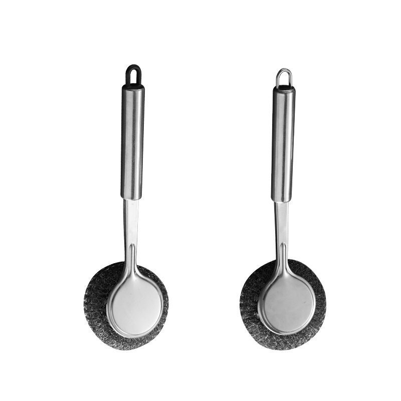 Stainless steel pot brush kitchen special washing pot steel wire ball brush long handle dish washing cleaning brush brush brush pot artifact does not drop silk