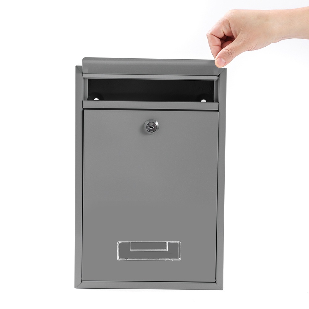 Security wall-mounted mailbox with key lock outdoor mailbox suggestion box metal delivery box cross-border new