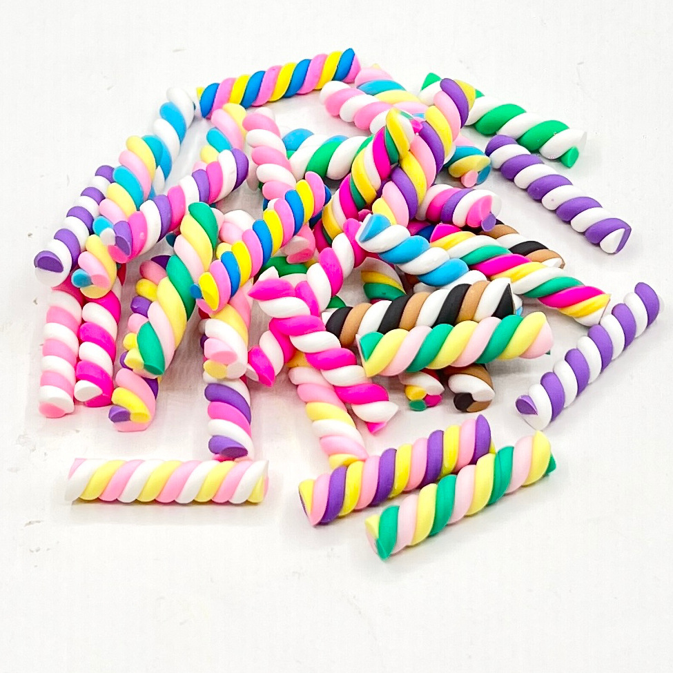 Factory direct soft pottery simulation cotton candy color cotton stick food play cream glue jewelry accessories handmade materials
