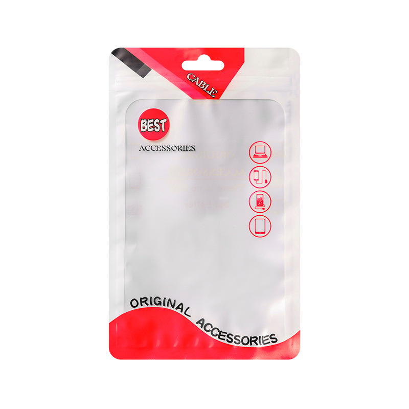 Data Cable Packaging Bag USB Translucent Ziplock Bag 2.3m Charging Cable U Disk Universal Colorful Printed Seal Bag