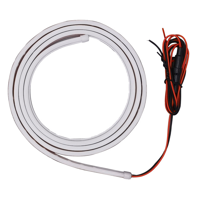 Car Start Scanning Welcome Dynamic Through-Type Daytime Running Hood Hood Decorative Light Mid-Grid Led Modified Light