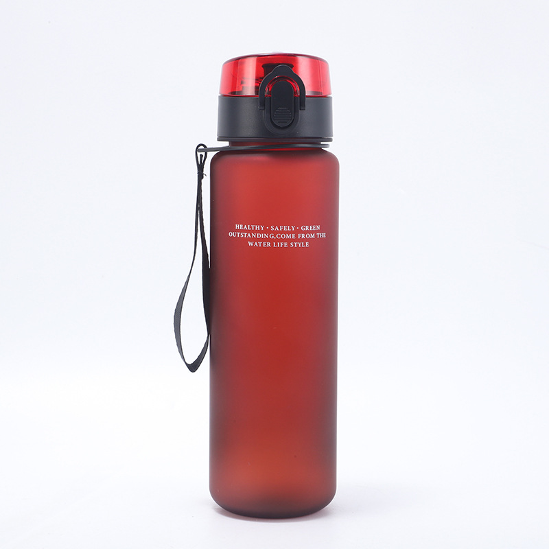 High-Looking Simple Frosted Sports Water Cup for Boys in Summer Portable Anti-Fall Outdoor Fitness Cup Plastic Cup