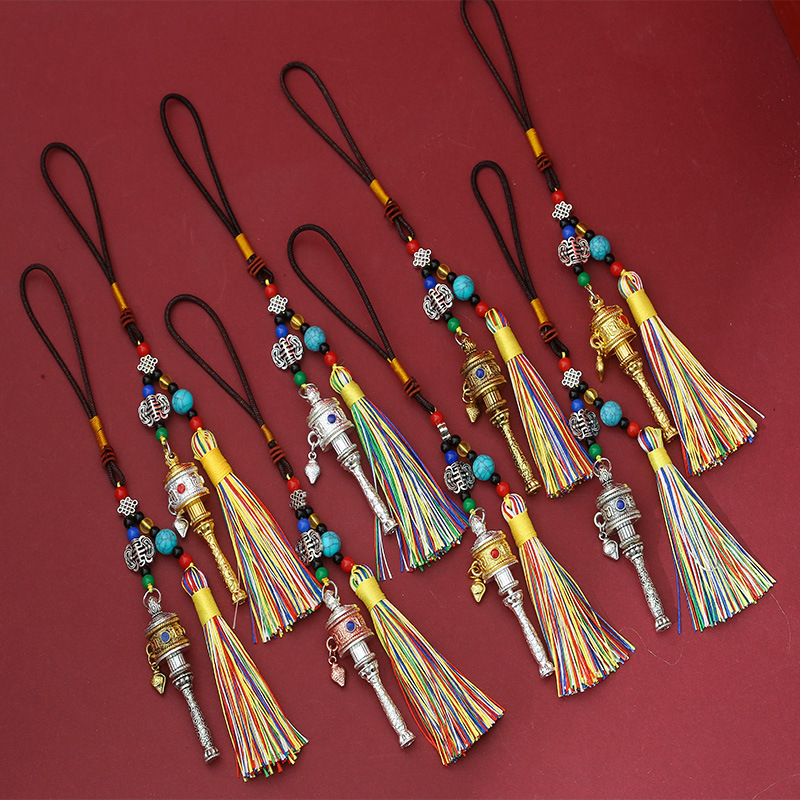 Этнический стиль, молитвенное колесо Xizang, эмалевый кулон для сумок и автомобилей, прямая поставка от производителя, опт 3C