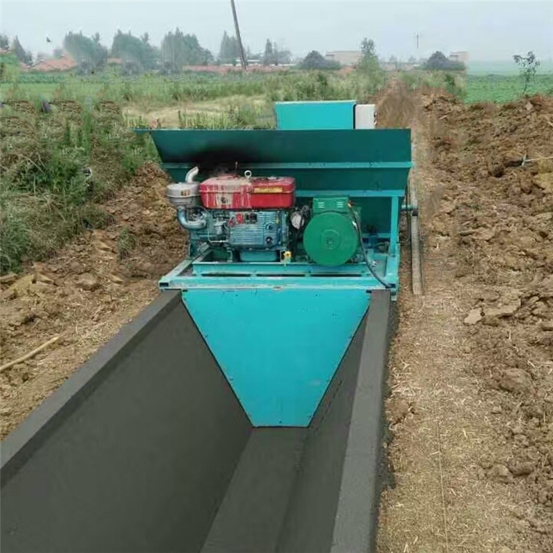 Trapezoidal Rectangular U-Shaped Water Channel Forming Machine One-Time Forming Channel Slip Molding Machine Automatic Walking Drainage Channel Forming Machine