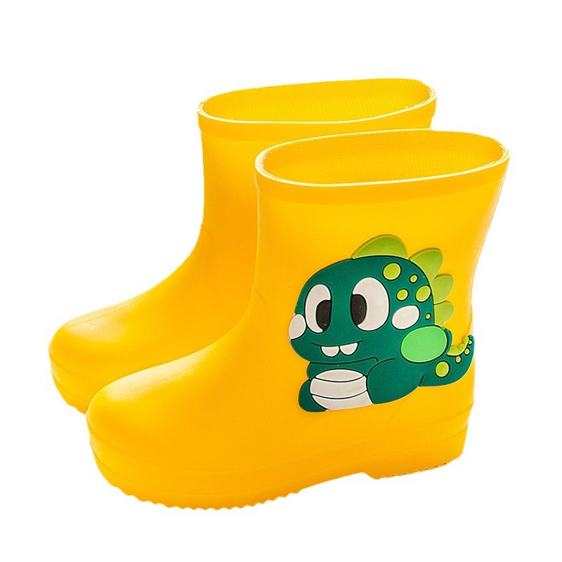 Children's cute rain boots waterproof non-slip 2-6 years old children's rain boots toddler rubber shoes baby water shoes cartoon overshoes