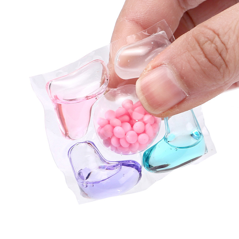 Five-in-One Concentrated Instant Peach Fragrance Lasting Fragrance, Color Protection, Softness, Bacteria Washing, Strong Decontamination, Laundry Beads