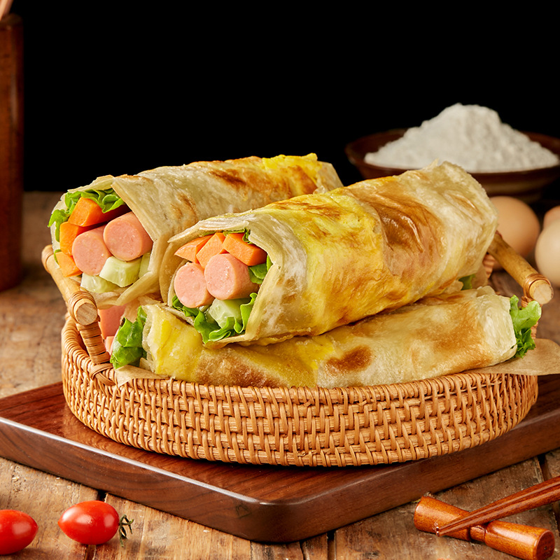 [10/20 Pieces] Tianhai Xizang Egg-Filled Pancakes with Extra Sauce for Breakfast, Light Oil, Nutritious Family Delicacies and Others