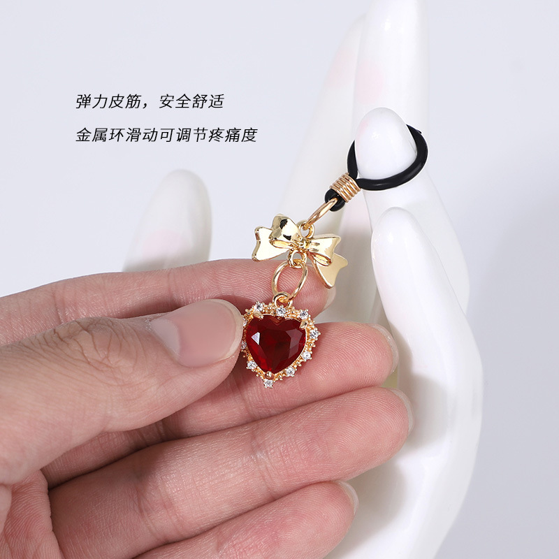 Sex Props Supplies Bow Love Breast Clip Female Wear Chest Flirting Tease Stimulating Adult Supplies