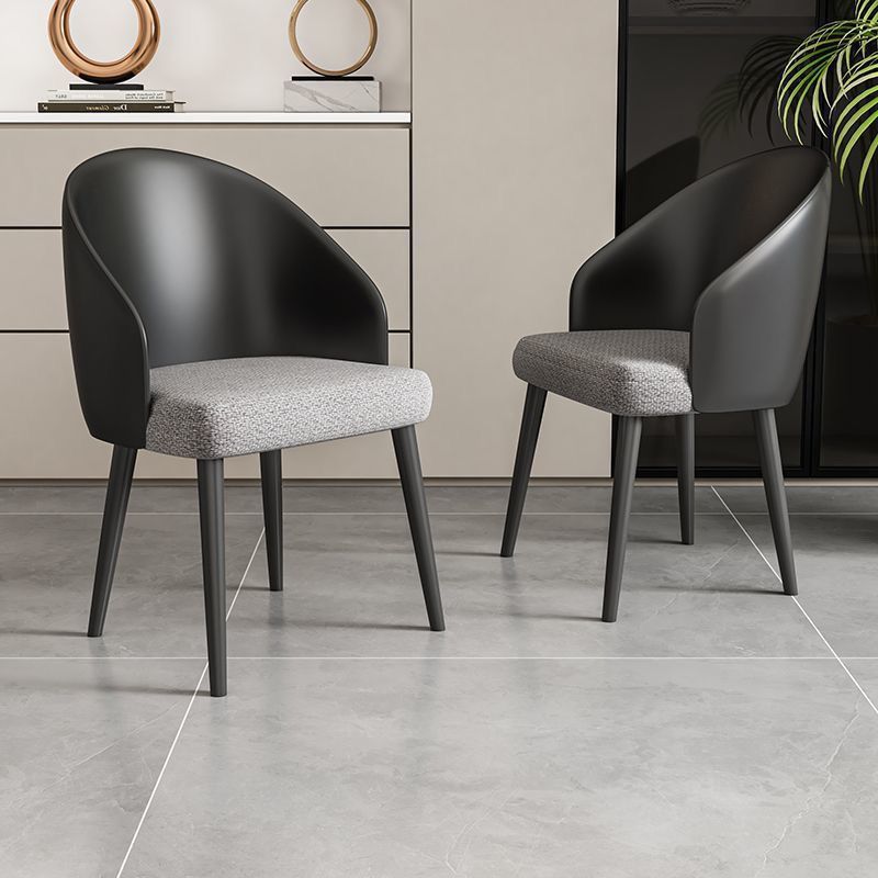 Nordic Dining Chair Modern Simple Backrest Chair Restaurant Chair Fashion Creative Leather Fabric Hotel Negotiation Backrest Chair