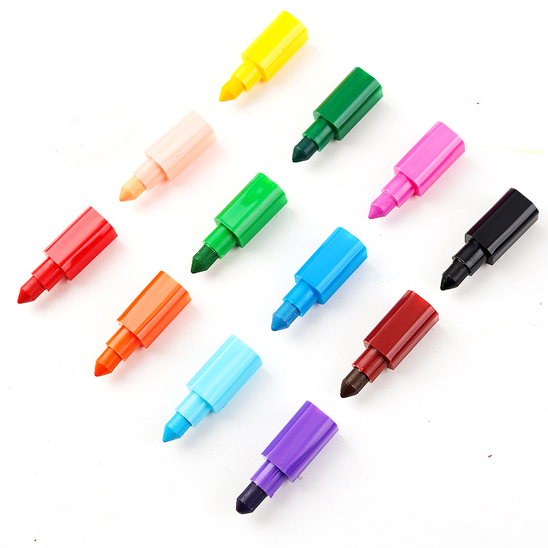 Cross-border single building block 12 color stitching crayon 8 color art painting oil painting stick 6 color graffiti filling crayon spot