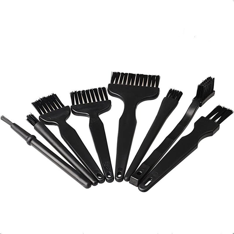 8-piece black anti-static brush brush cleaning brush mobile phone computer motherboard brush dust keyboard cleaning brush