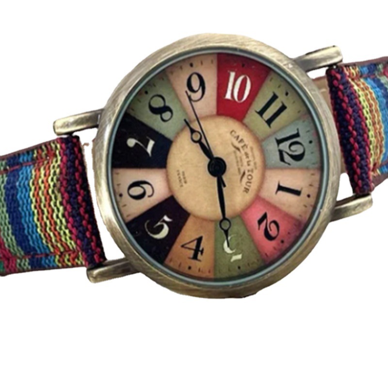 Cross-border New Creative Daily Accessories Watch Color Strap Ethnic Style Portable Accessories