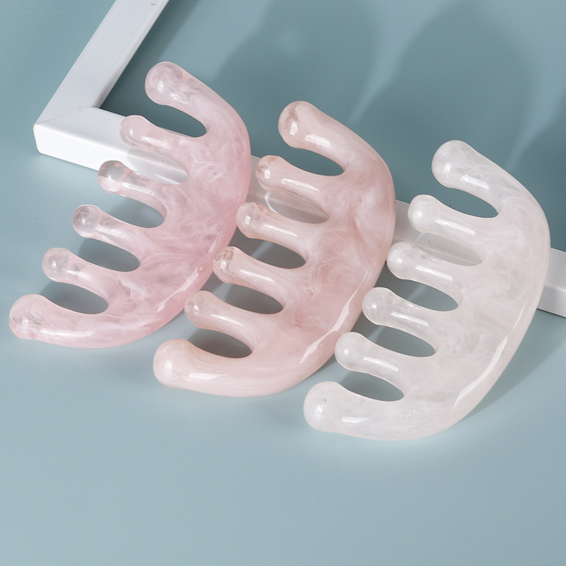 Factory Direct Supply Head Meridian Massage Comb Facial Meridian Massage Point Dial Tendon Head Therapy Comb Five-tooth Six-tooth Comb