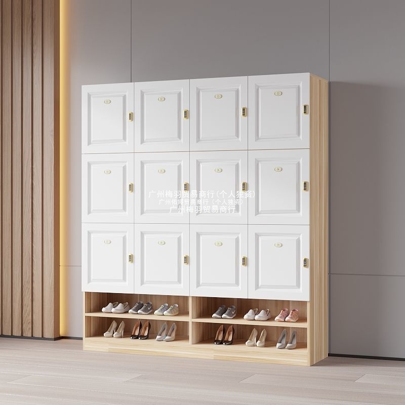 Wooden Locker Yoga Studio Barber Shop Bag Storage Cabinet Gym Dormitory Employee Cabinet Induction Lock Storage Storage Cabinet