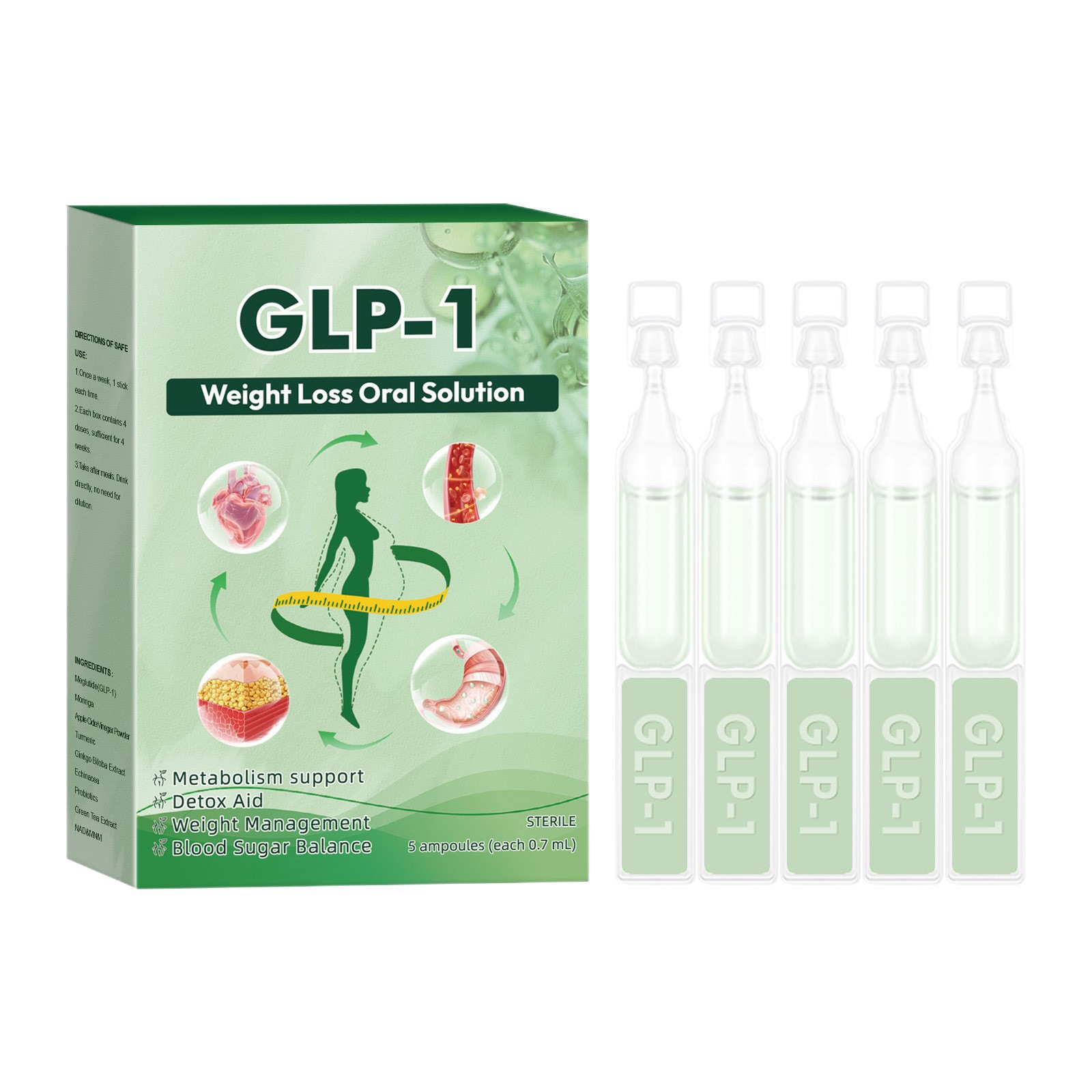 Cross-Border Glp-1 Oral Solution Naturalsupplement Drops for Wome Solution