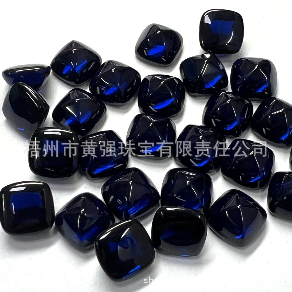 The ring surface green nano sugar tower fertilizer square 4x 4 5x 5 12x 12mm sharp crystal blue nano tower type 5# red corundum plain surface