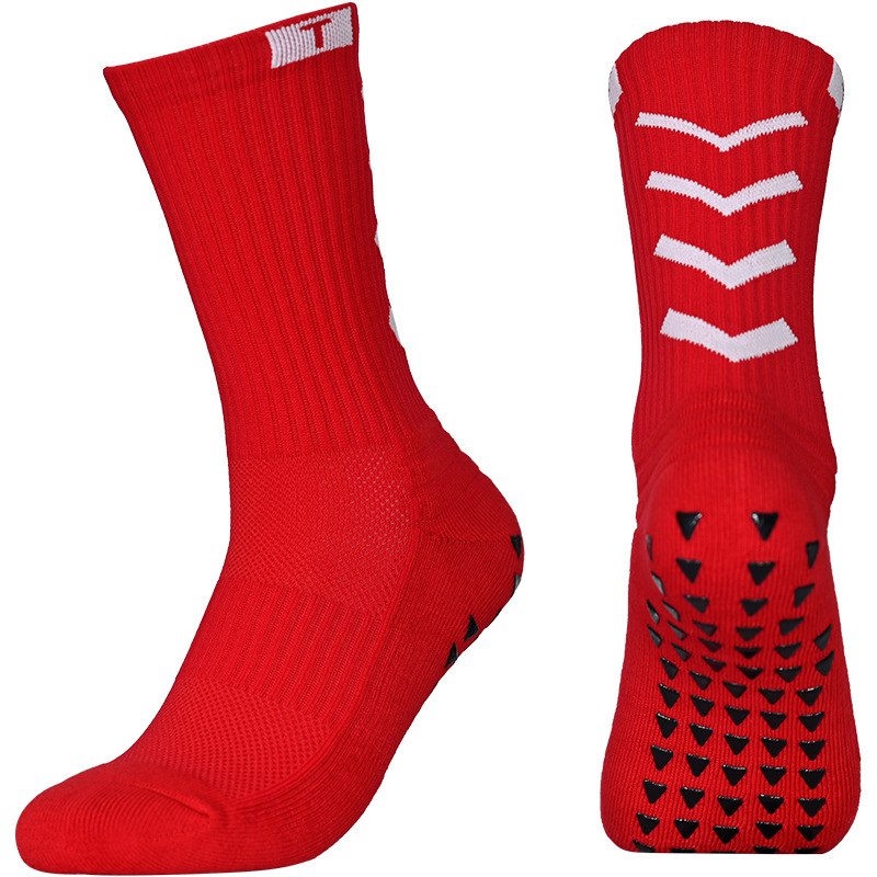 Non-Slip Football Socks Men's Mid-Tube Sports Socks Professional Thickeneded Towel Bottom Sweat-Absorbent Anti-Slip Football Sports Football Socks