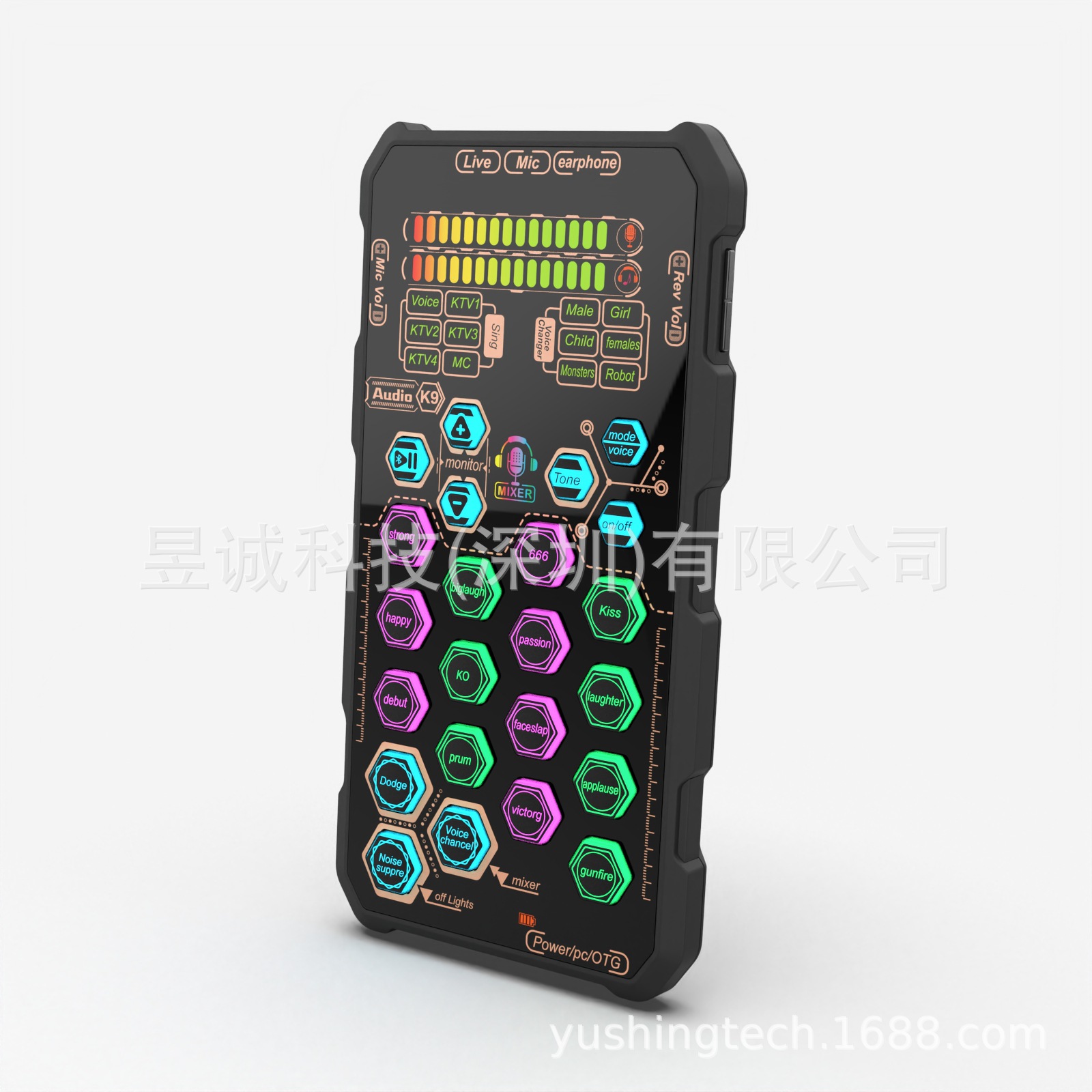 комплект звуковой карты для мобильного телефона k9 для караоке с Bluetooth, микшер, компьютерный микрофон, все в одном
