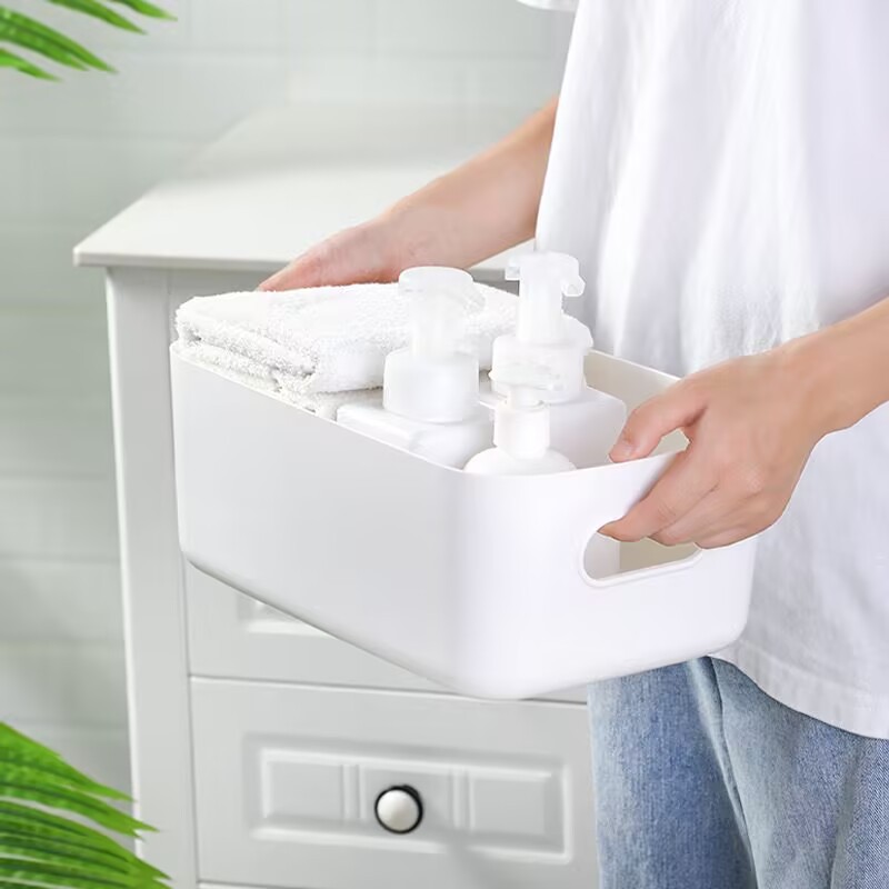 Storage Box Furniture Small Items Plastic Miscellaneous Storage Basket Dormitory Household Box Toy Seasoning Box Flash Sale Direct Supply